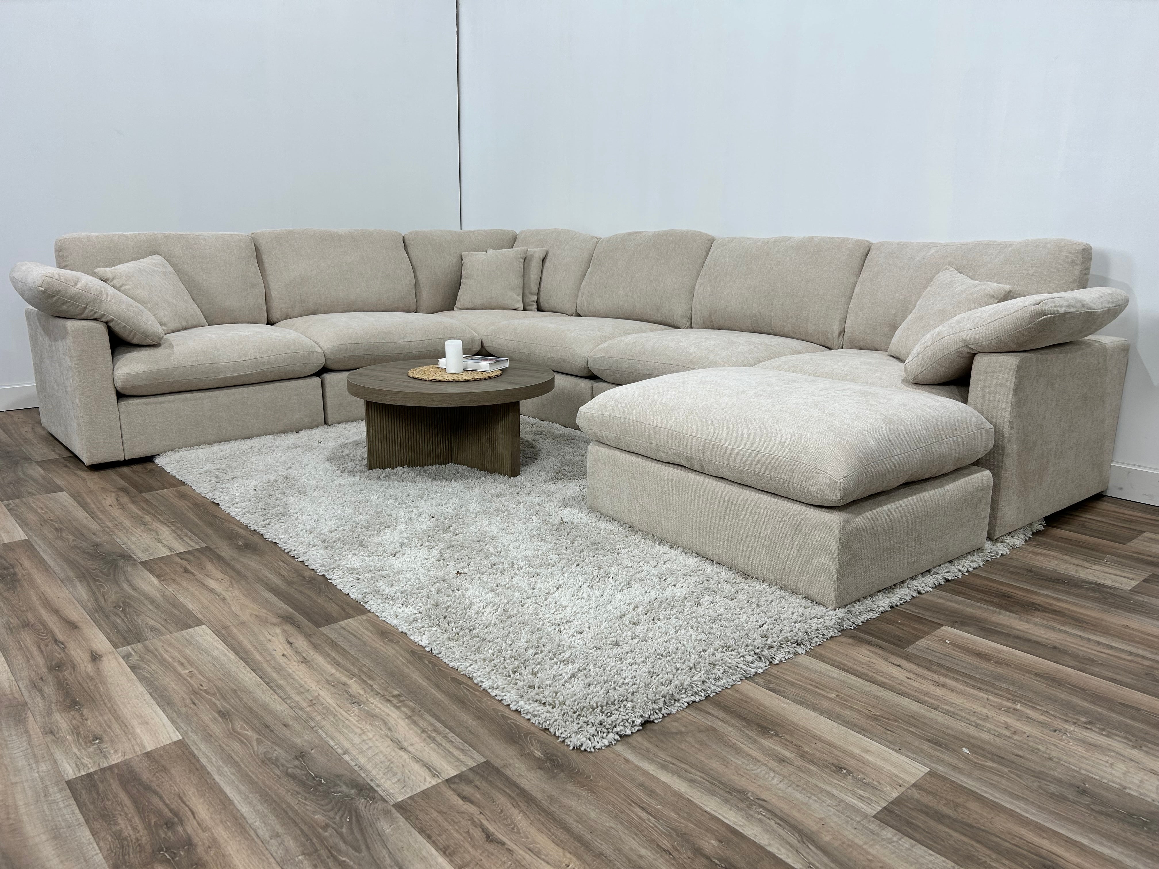 New Modular Sofa 7pc Beige - Pre-order (Back in stock early June)