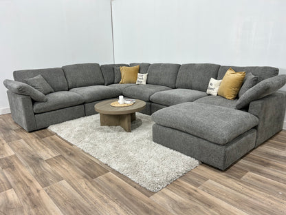 New Modular Sofa 7pc Grey (Reversible)