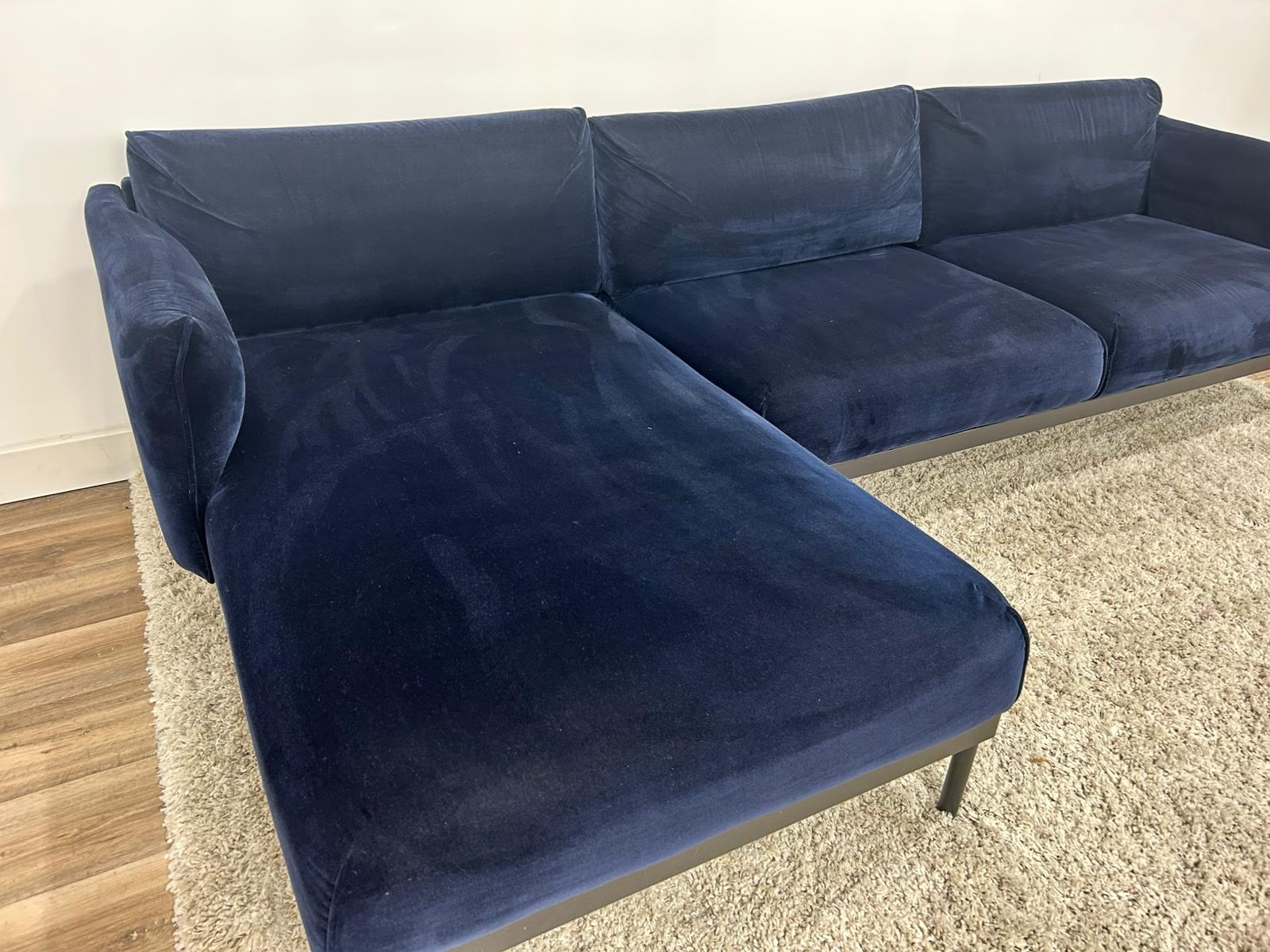 Velvet IKEA Appleyard Sectional Sofa