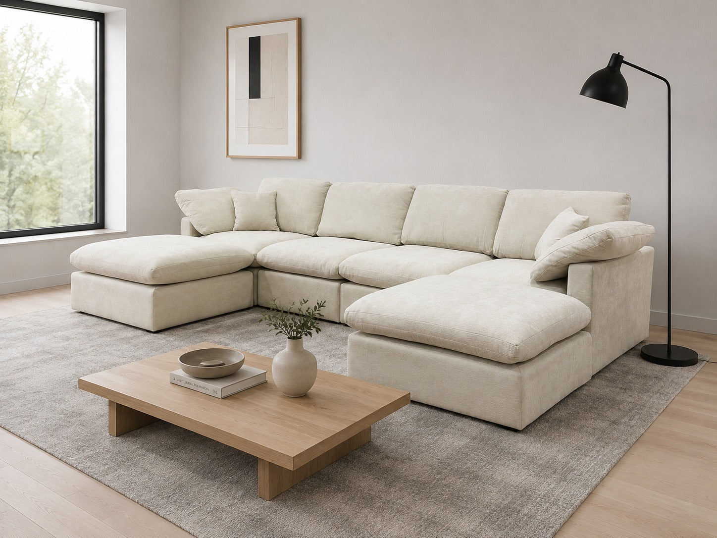 The Nest Modular Sofa 6pc Cream