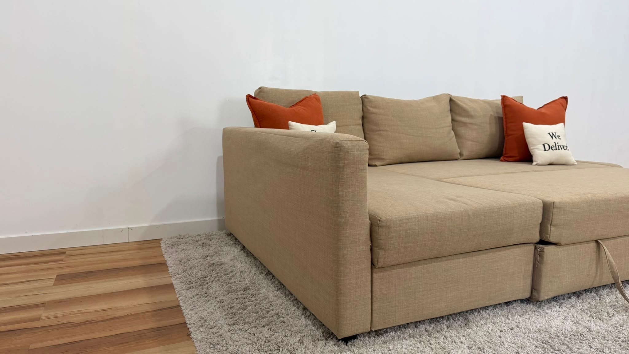 Beige IKEA Friheten Sofa Bed 90”