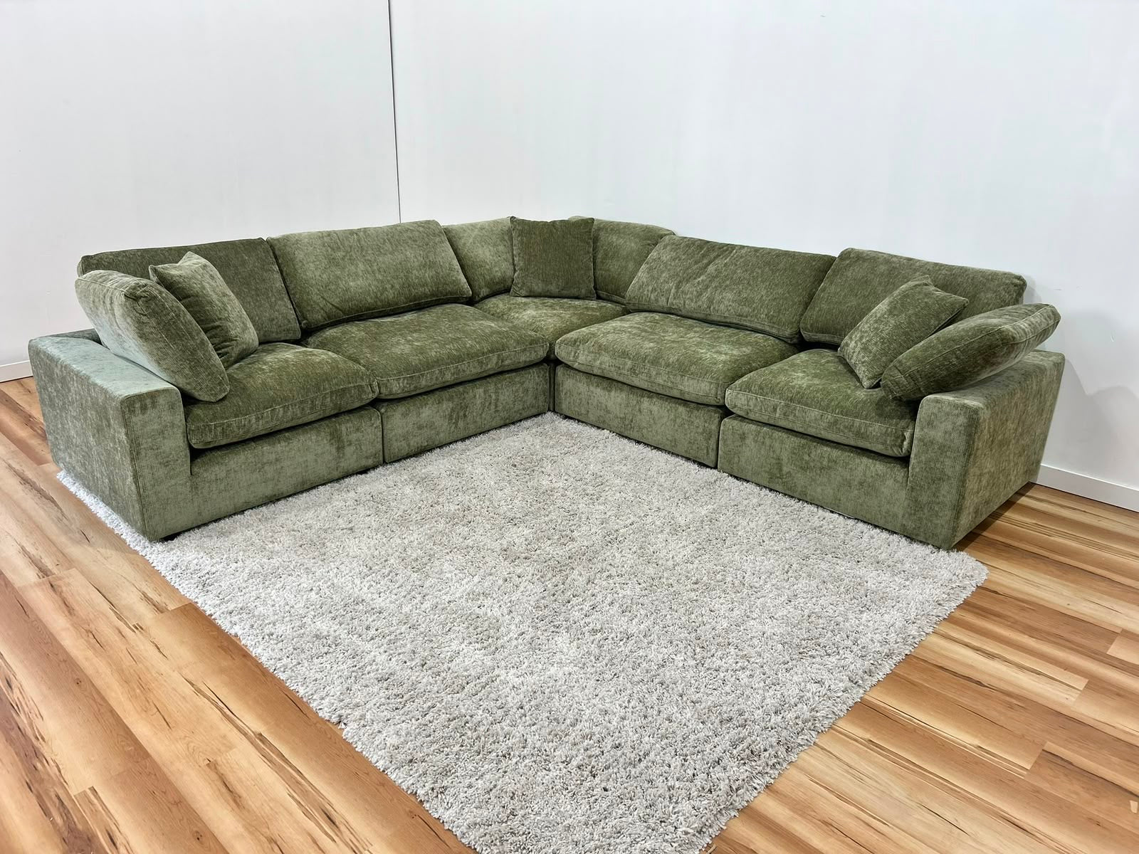 Snug Modular Sofa 5pc - Olive Green