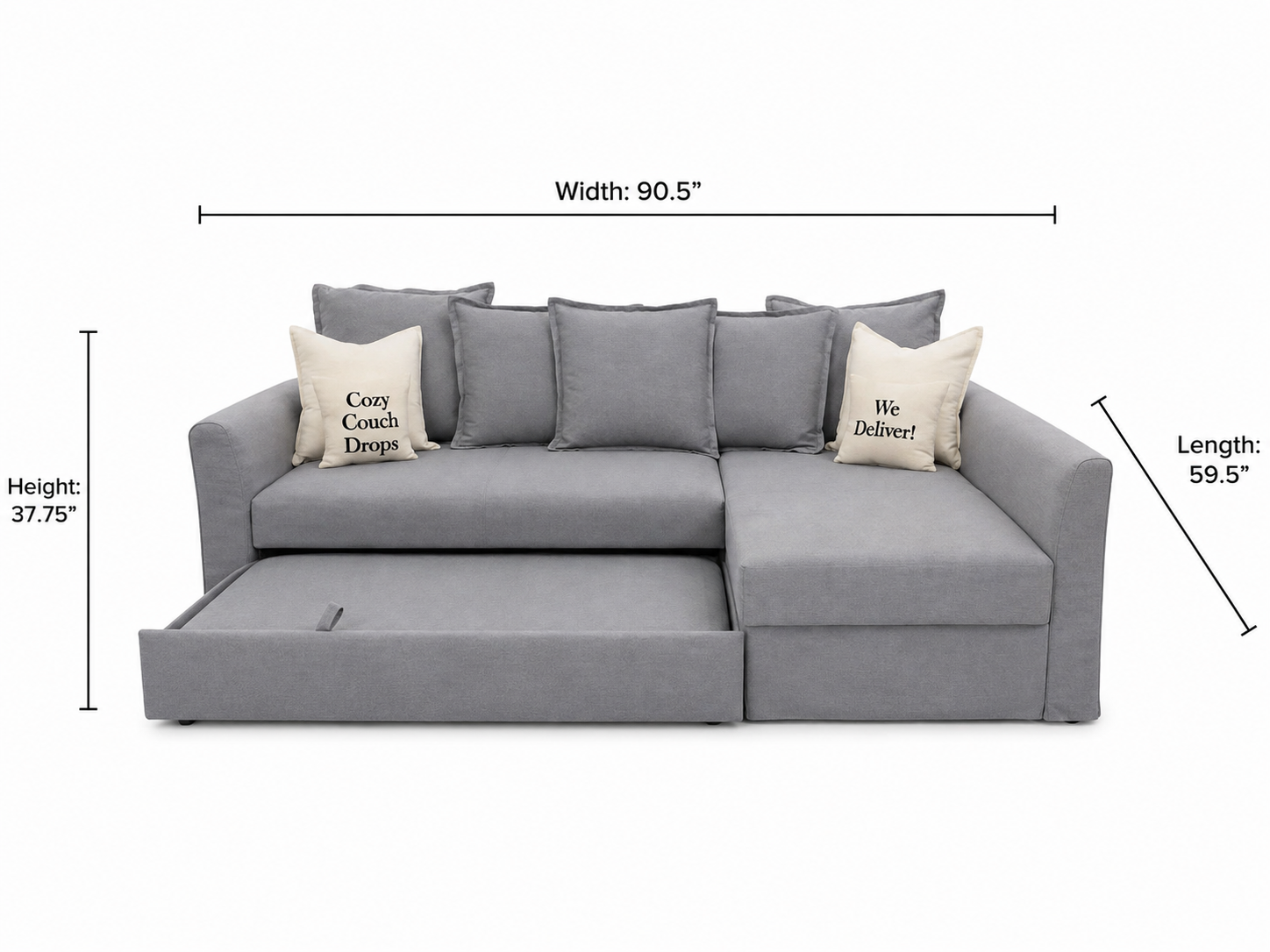 Ikea Holmsund Reversible Sofa Bed 90”
