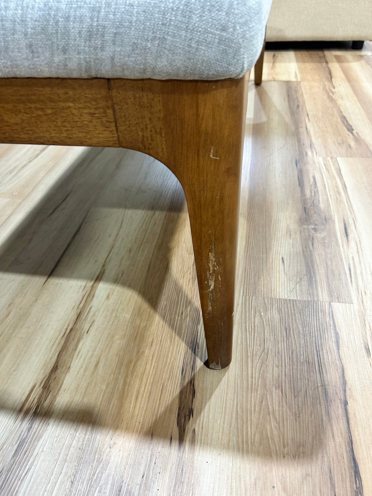 Rosin 53" Armless Banquette - Smoked Oak and Hestia Gray