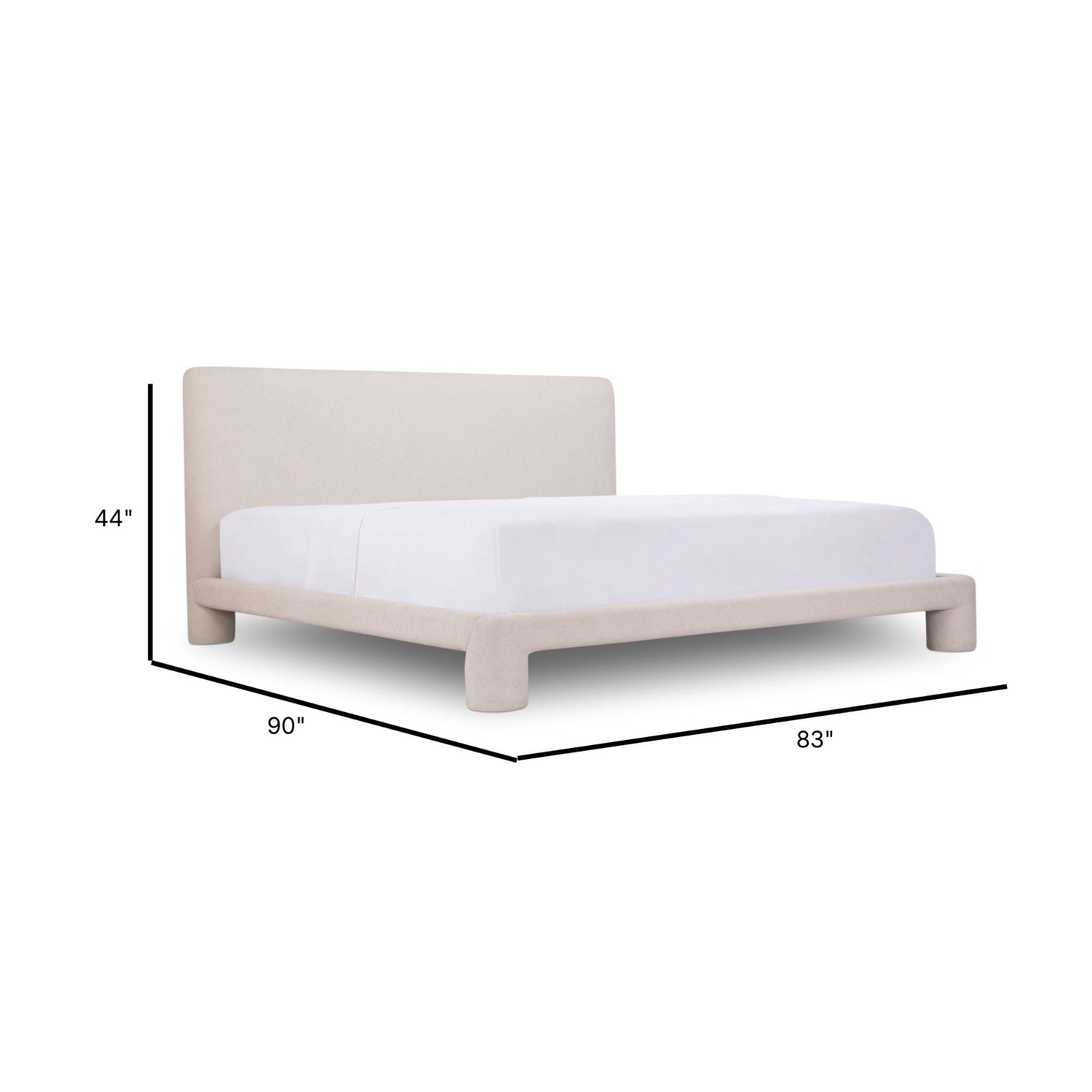 Sunday’s Lunar King Bed Frame - Latte