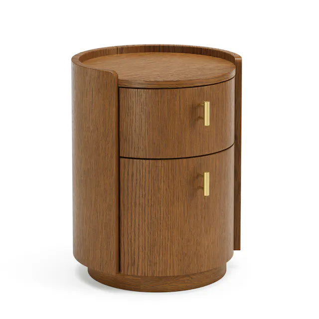 Article - Miila 2-Drawer Nightstand - Smoked Oak