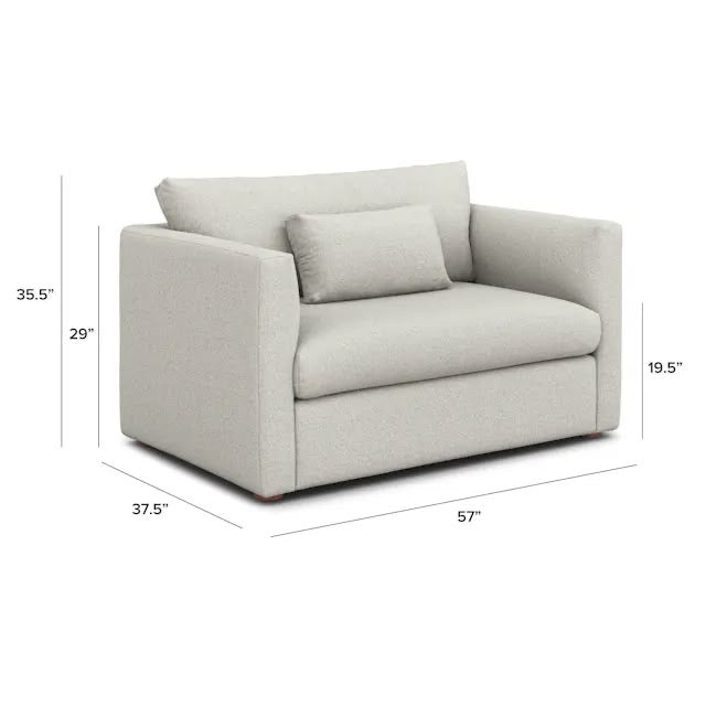 Marina 57" Sleeper Chair - Clover Ivory
