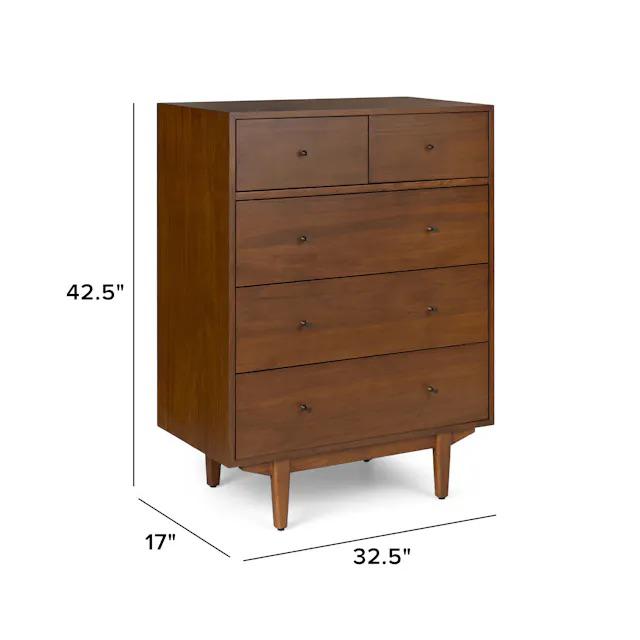 Article Cooper 5 Drawer Chest - Walnut