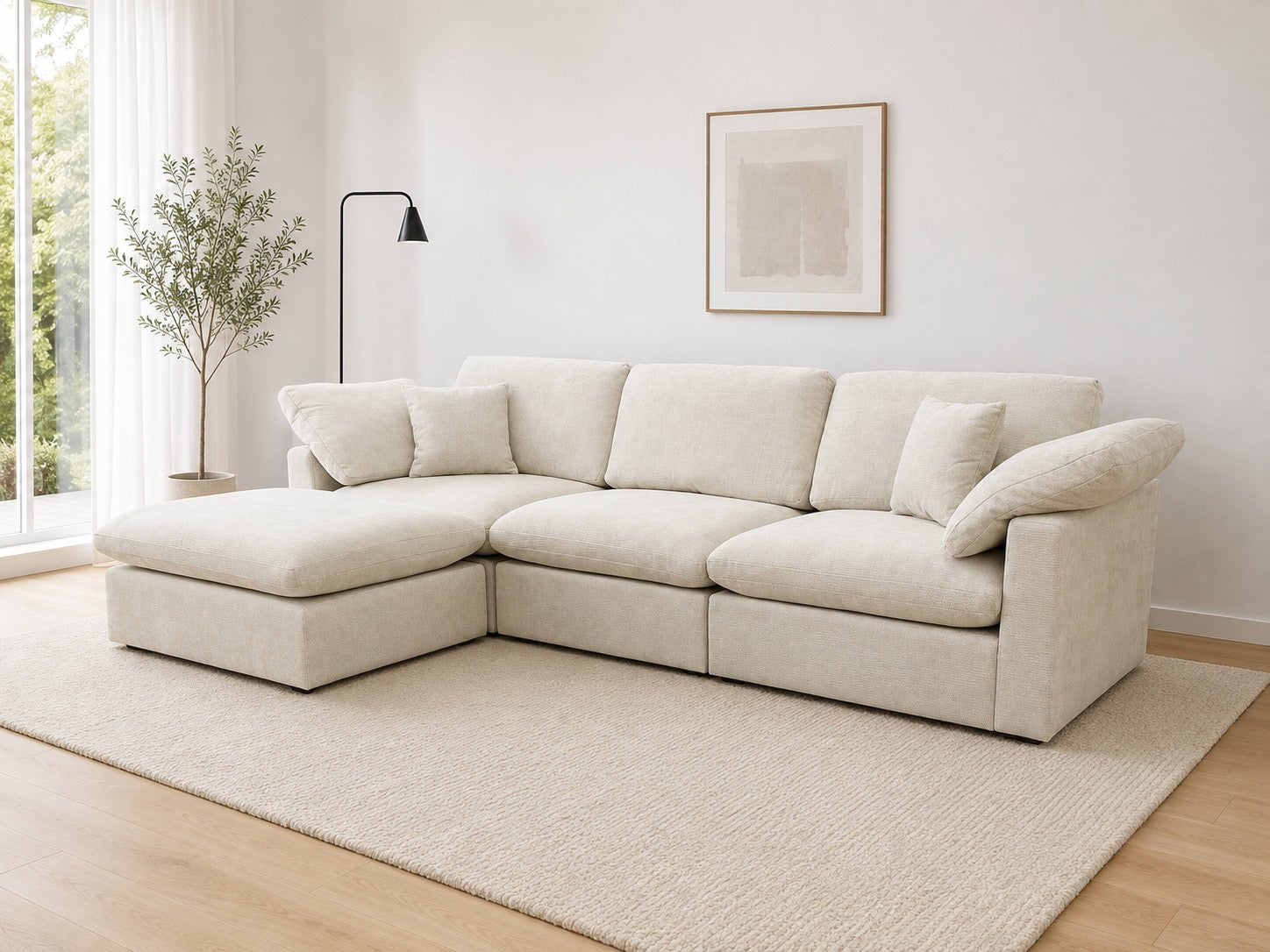 The Nest Modular 4pc Sofa Cream