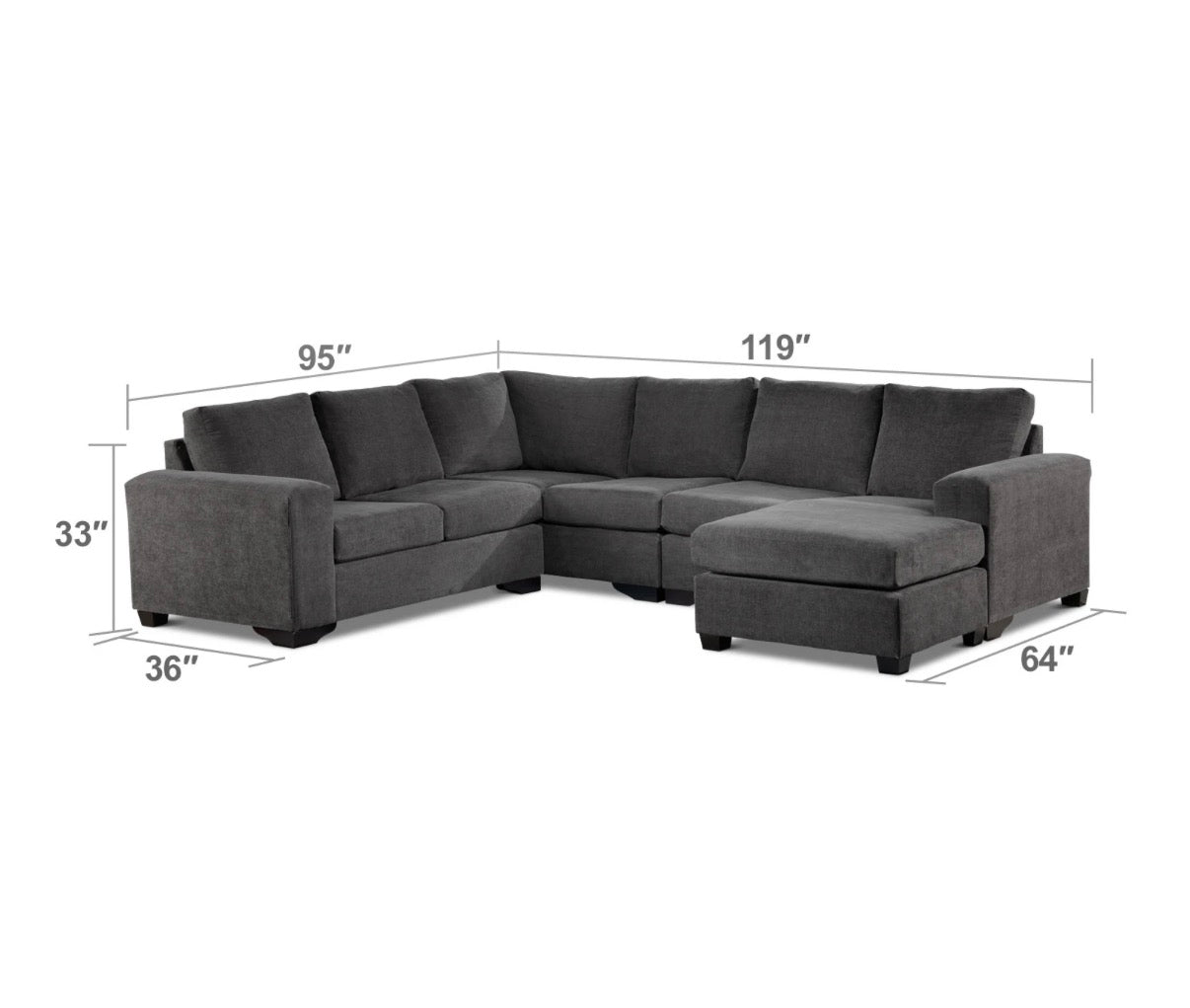Leon’s Danielle Sectional Sofa