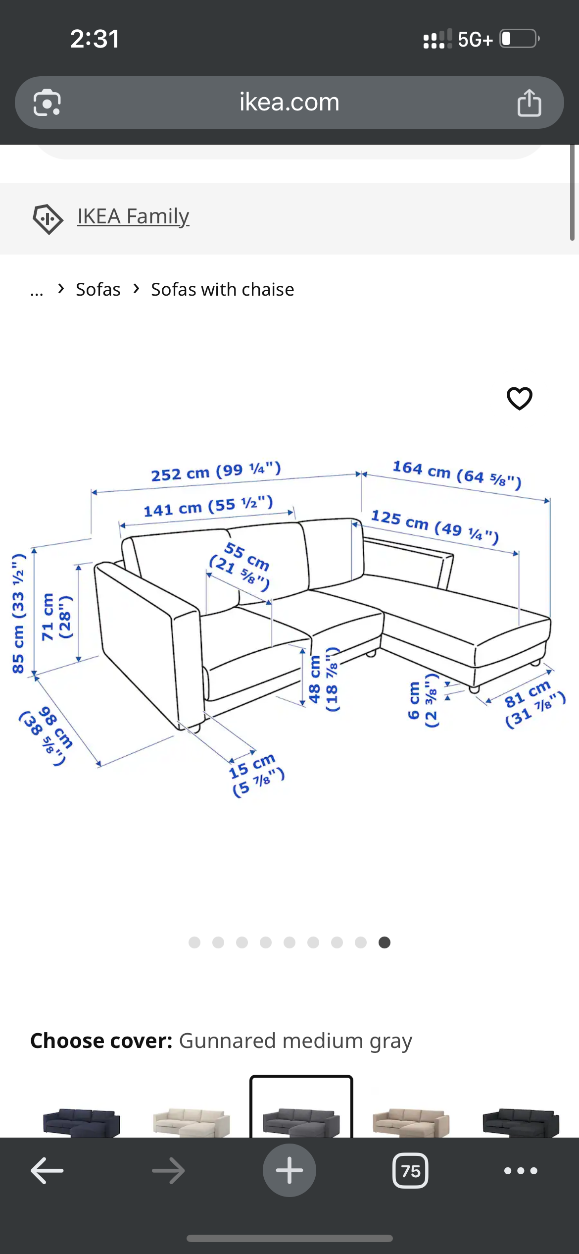 Ikea Finalla Sectional Sofa