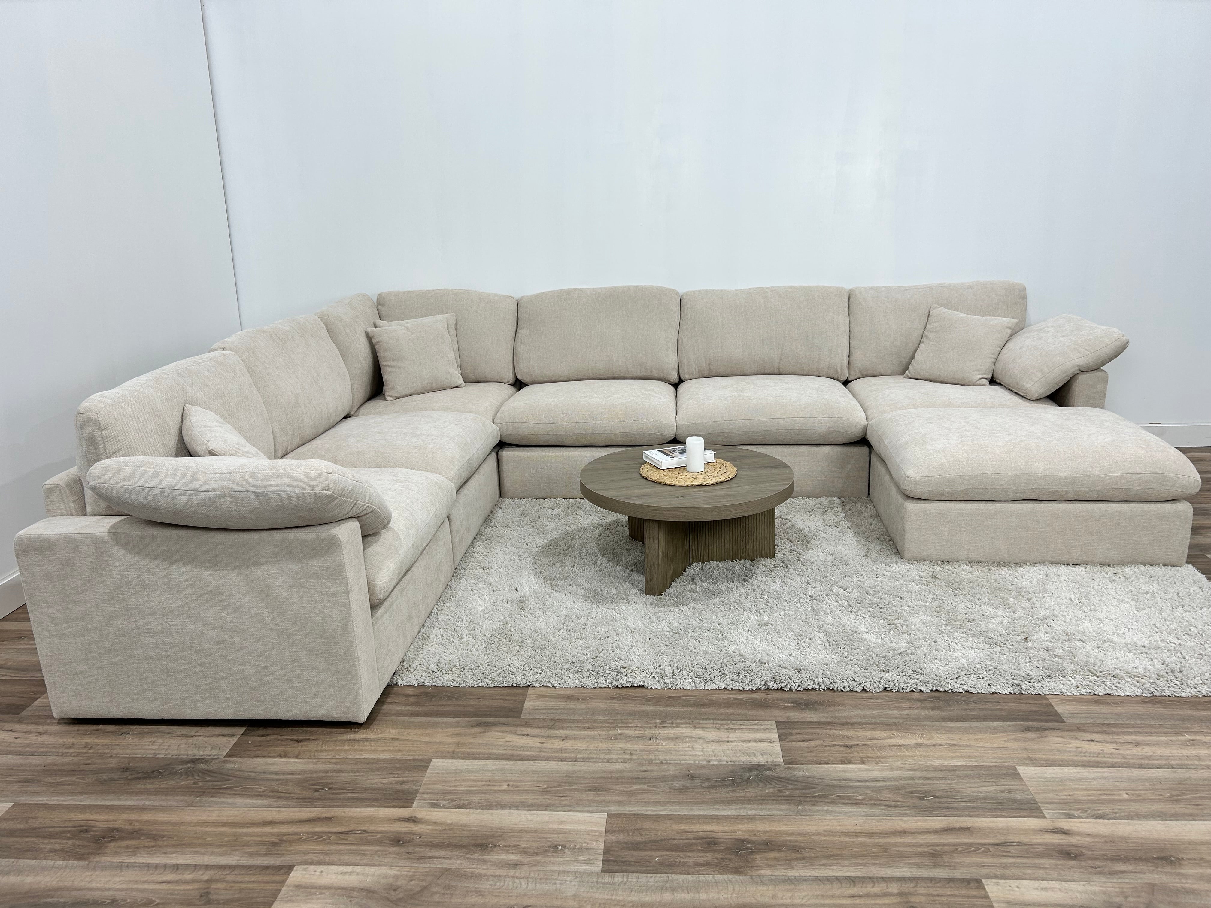New Modular Sofa 7pc Beige - Pre-order (Back in stock early June)