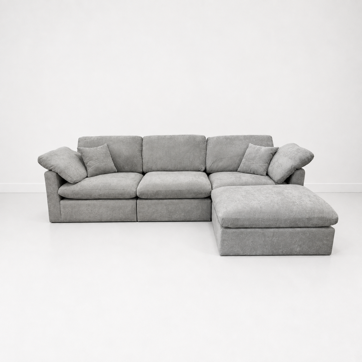 Nest | Light Grey | Sofa | 3pc + Ottoman
