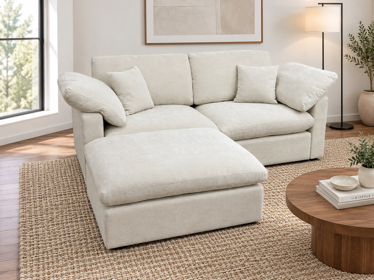 Nest | Cream | Sofa | 2pc + Ottoman