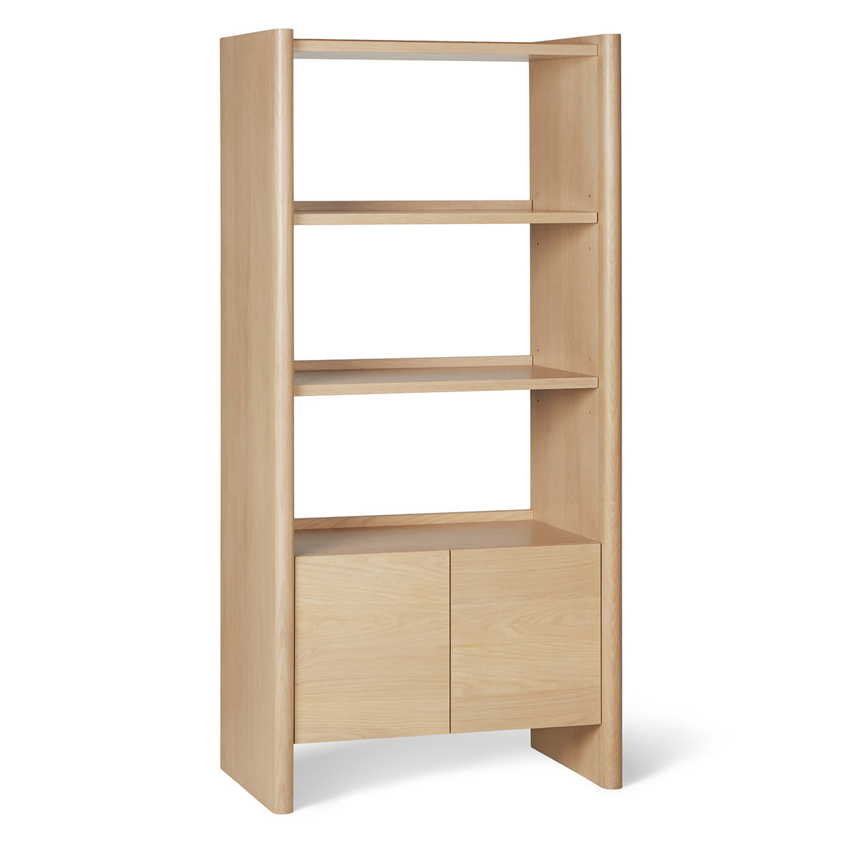 Torme 34" Bookcase with Storage, Tall - White Oak