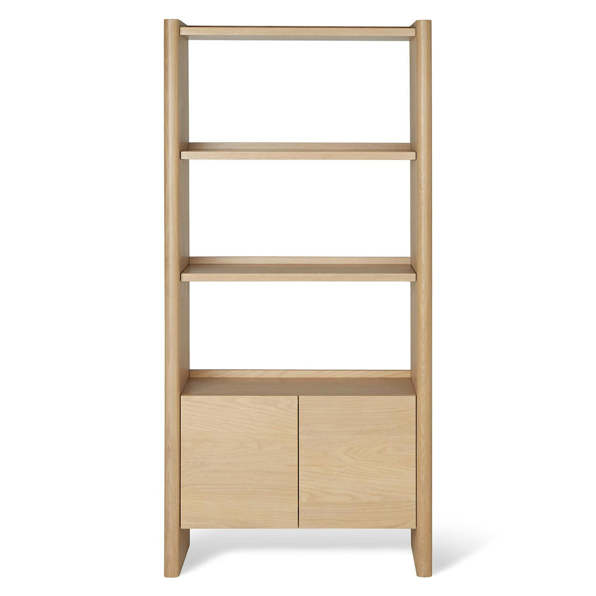 Torme 34" Bookcase with Storage, Tall - White Oak