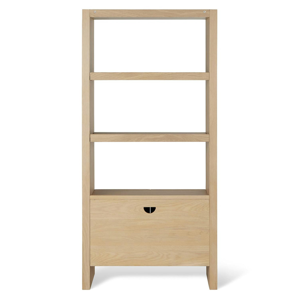 Torme 34" Bookcase with Storage, Tall - White Oak