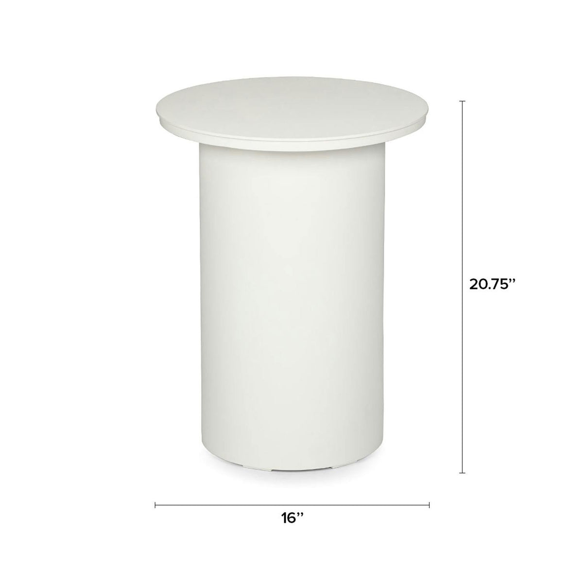 Vardo Outdoor Side Table - Oyster White
