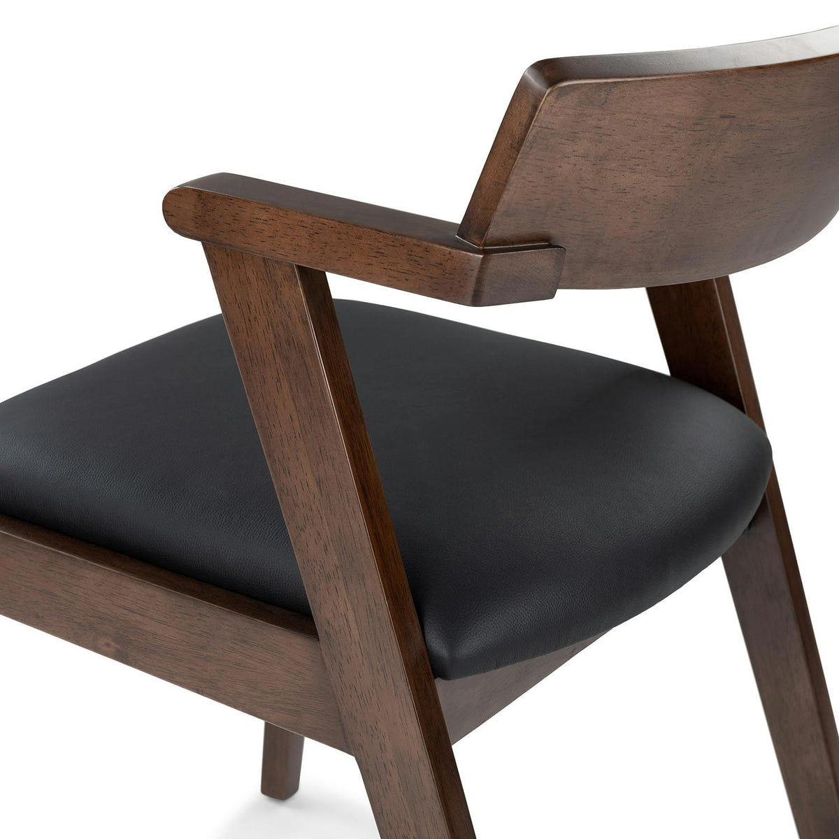 Zola Leather Dining Chair - Black