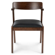 Zola Leather Dining Chair - Black