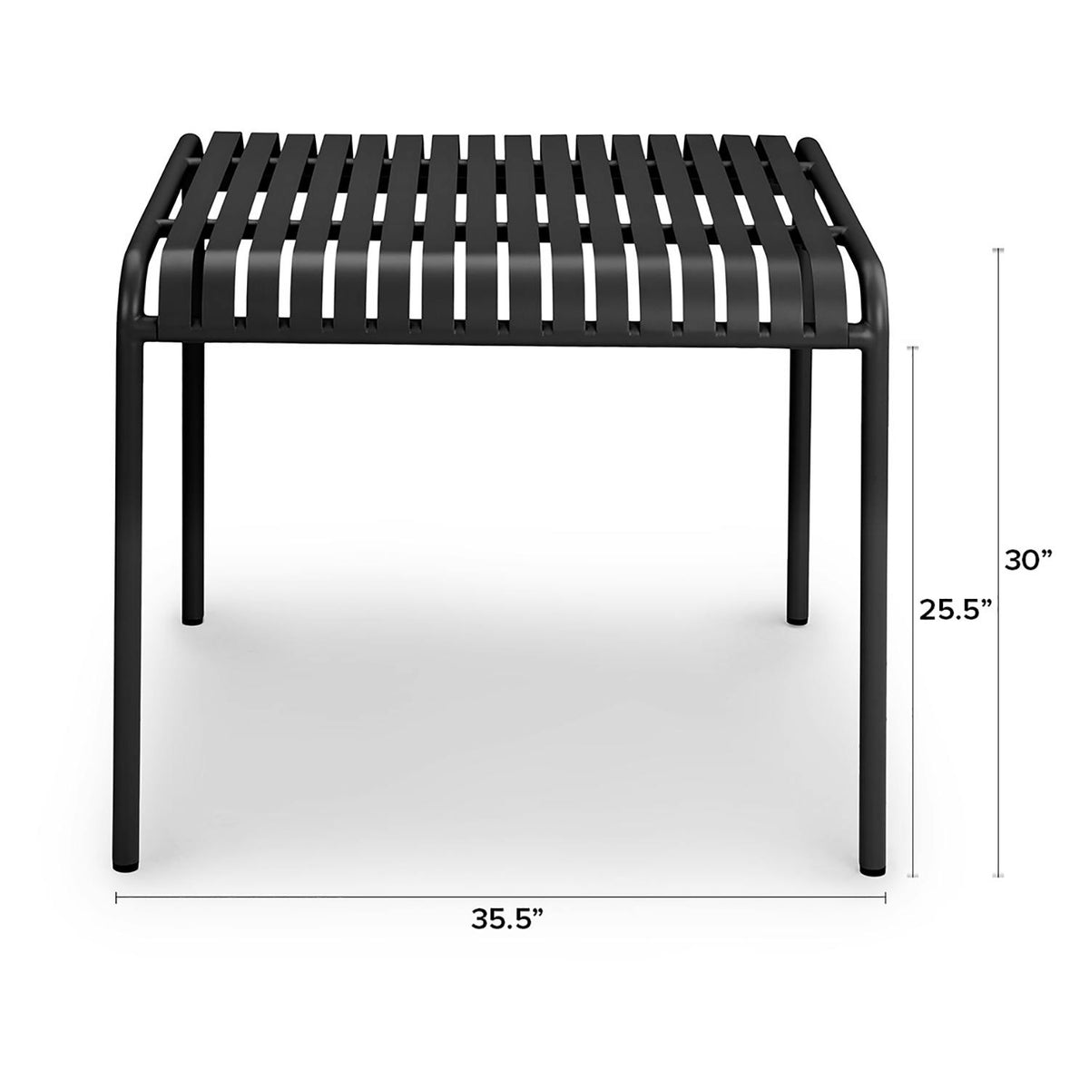 Sarek 35.5" Outdoor Dining Table - Black
