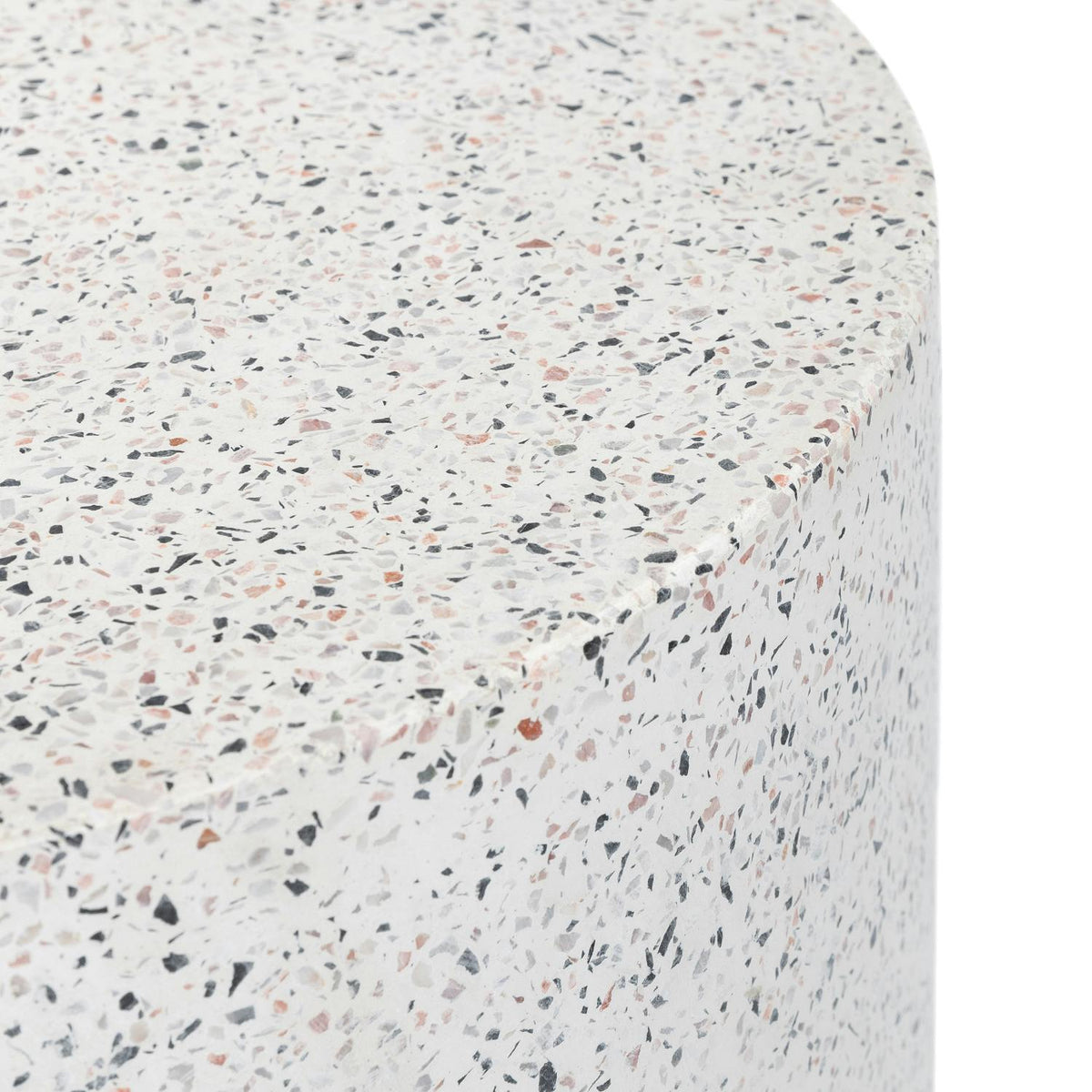 Solina Outdoor Stool - White Terrazzo