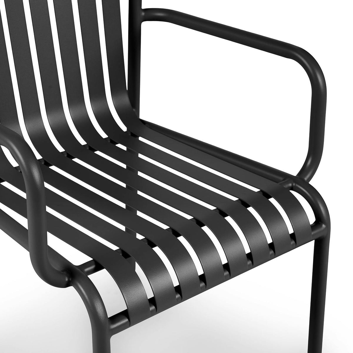 Sarek Outdoor Stackable Dining Armchair - Black