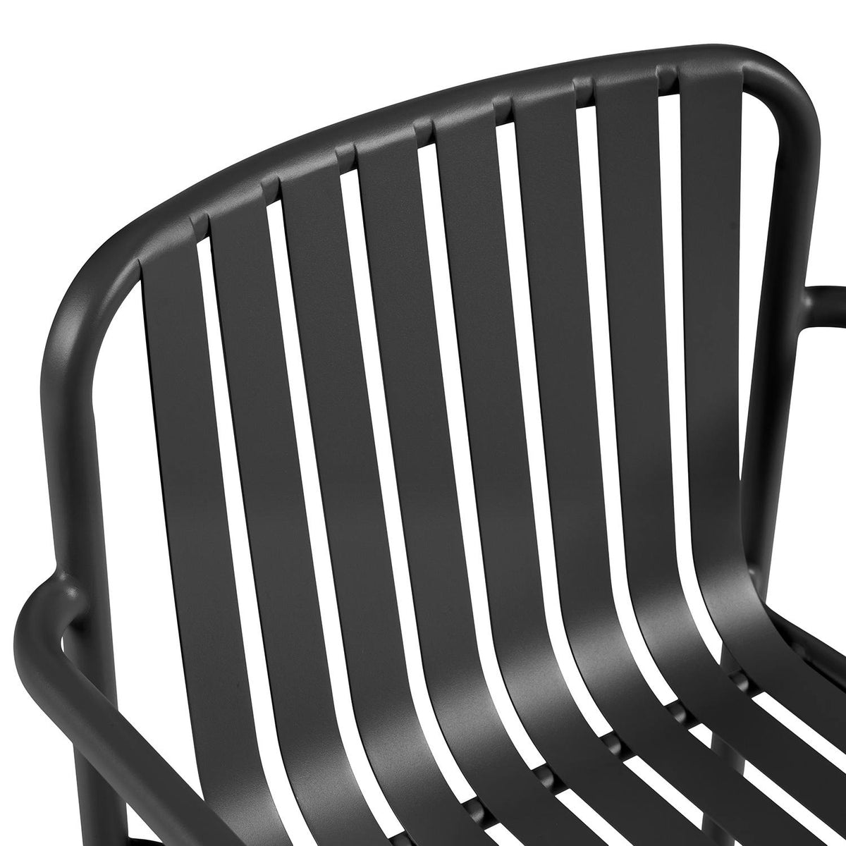 Sarek Outdoor Stackable Dining Armchair - Black