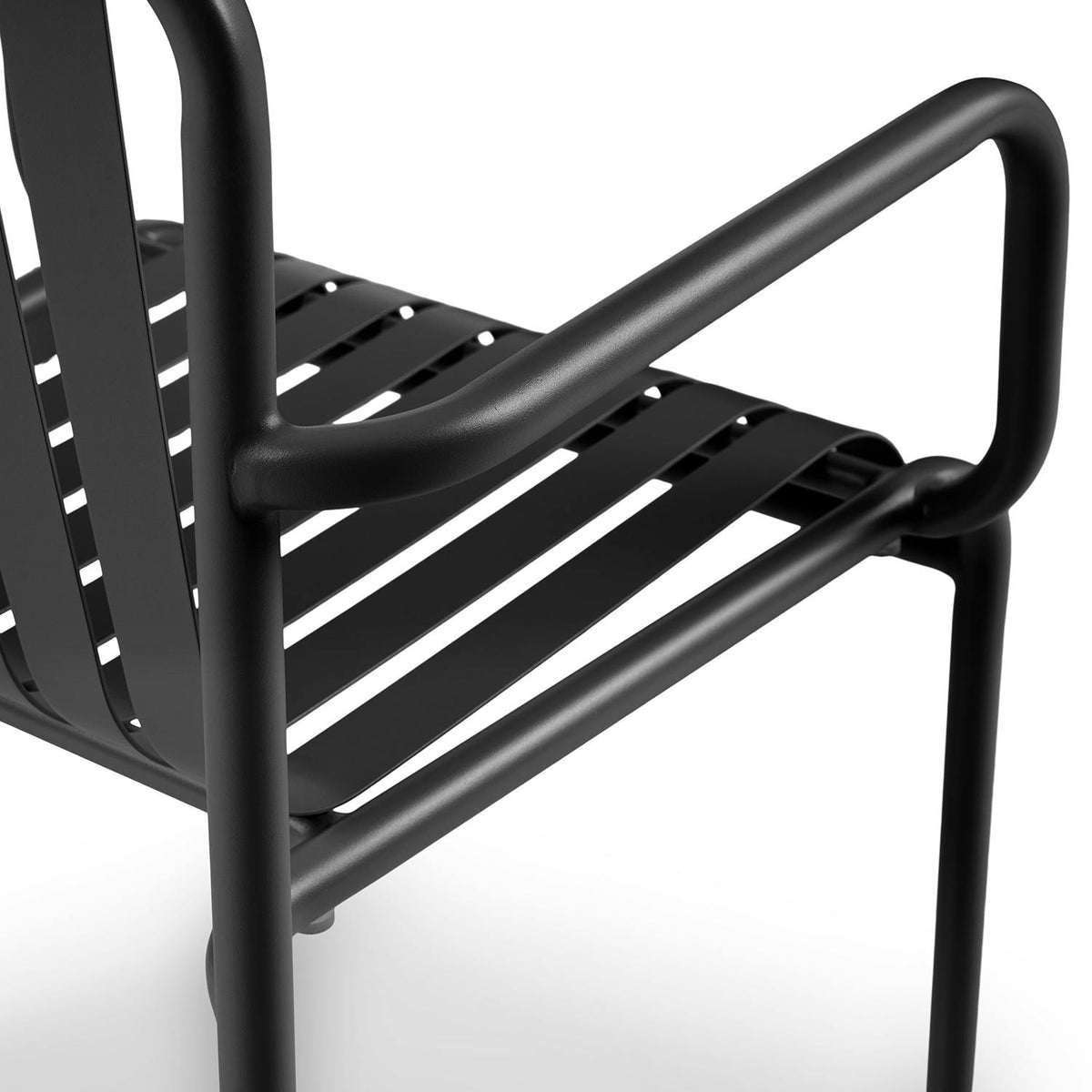 Sarek Outdoor Stackable Dining Armchair - Black