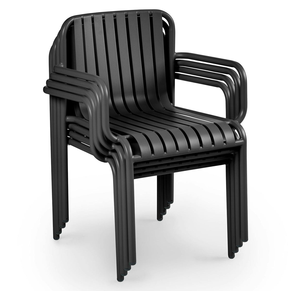 Sarek Outdoor Stackable Dining Armchair - Black