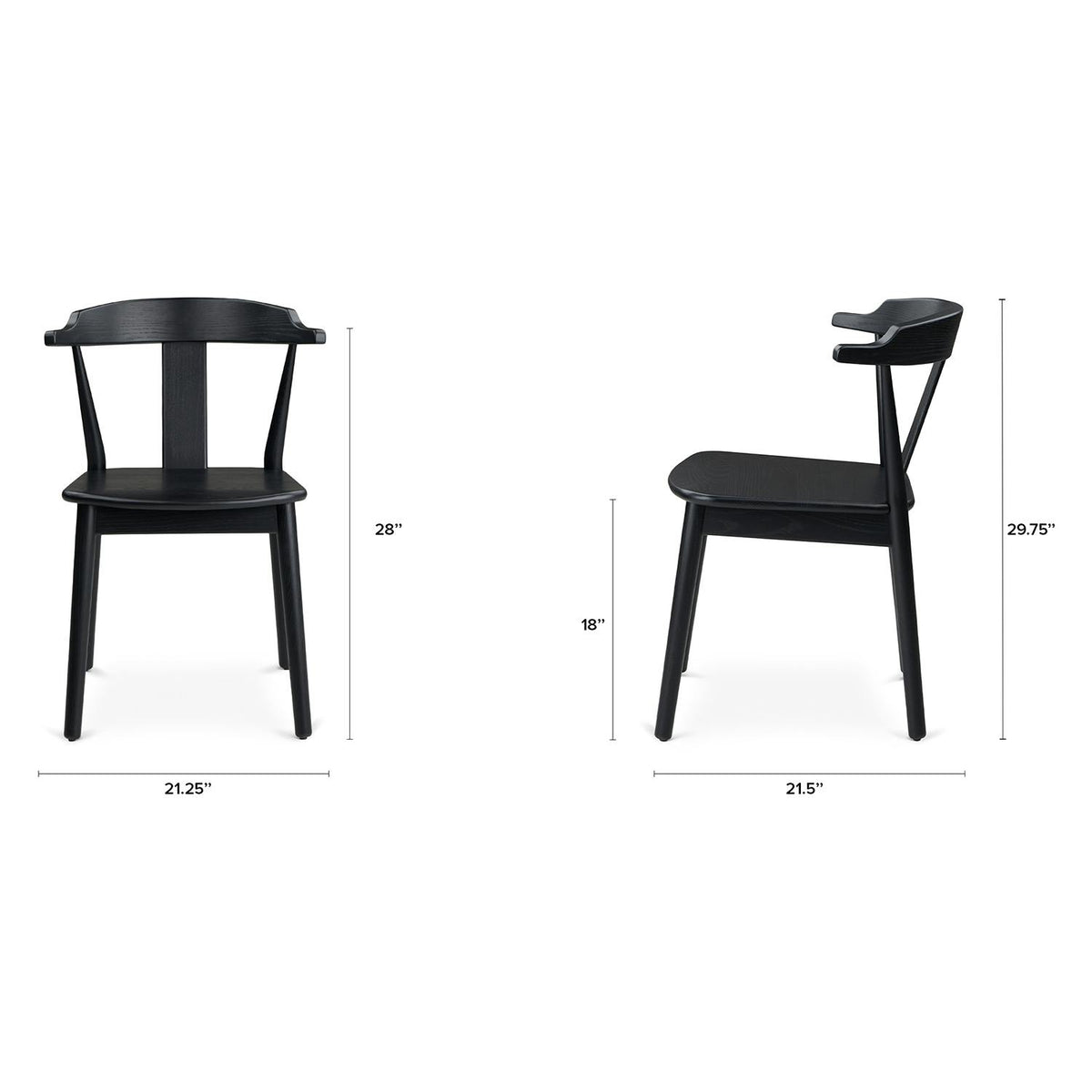 Morton Dining Chair - Black