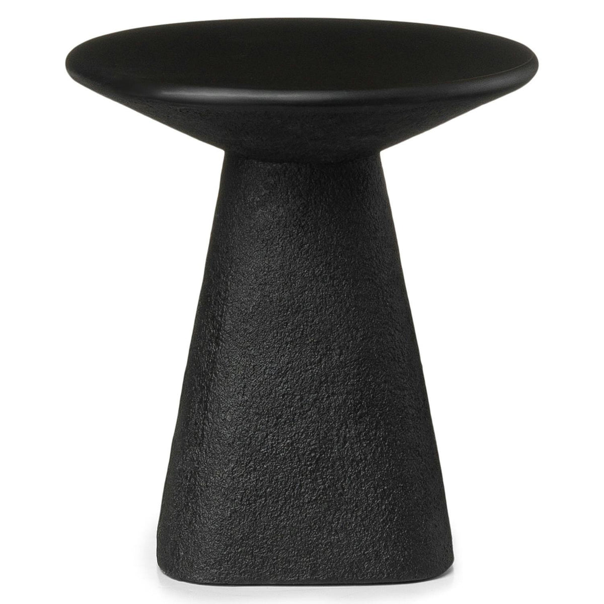 Ozetta Concrete Side Table - Moonlit Black