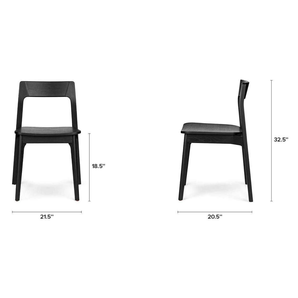 Gusfa Stackable Dining Chair - Black
