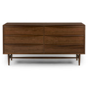 Lenia 6-Drawer Double Dresser - Walnut