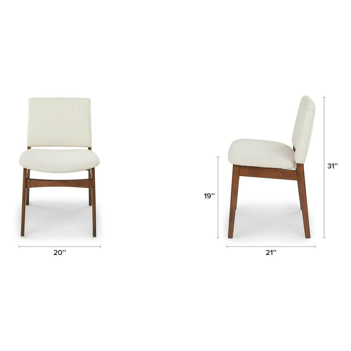 Nosh Dining Chair - Walnut and Chalk Gray