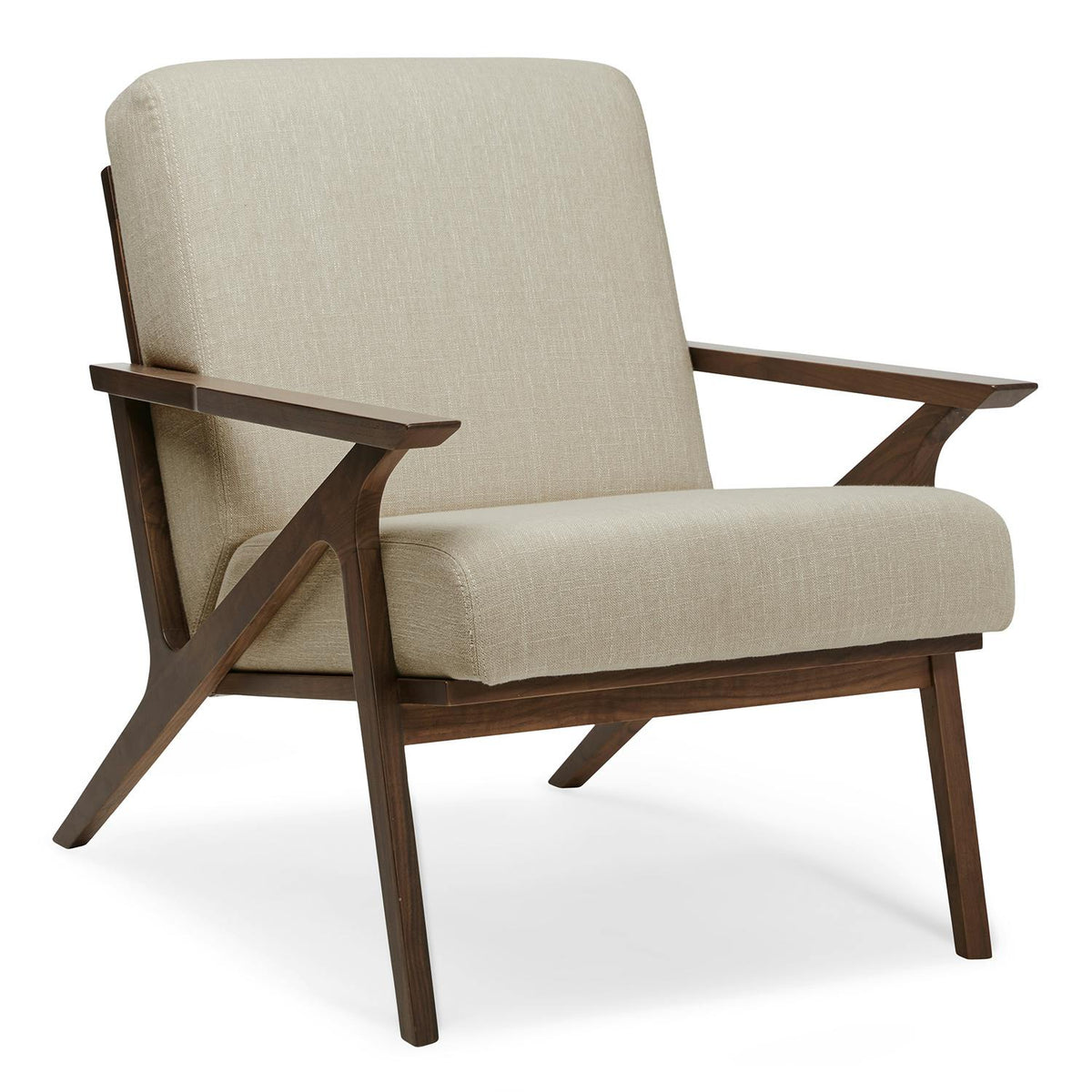 Otio 26" Lounge Chair - Walnut and Welsh Taupe
