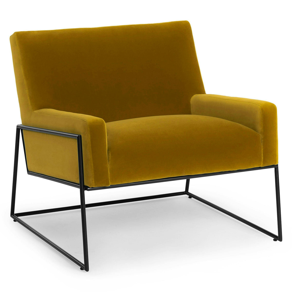 33" Velvet Lounge Chair - Yarrow Gold