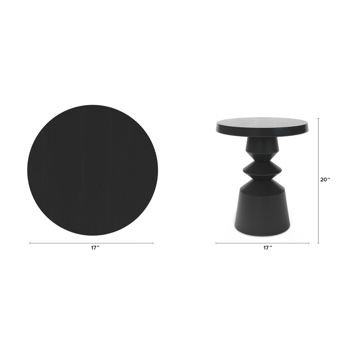 Gambit Side Table - Black