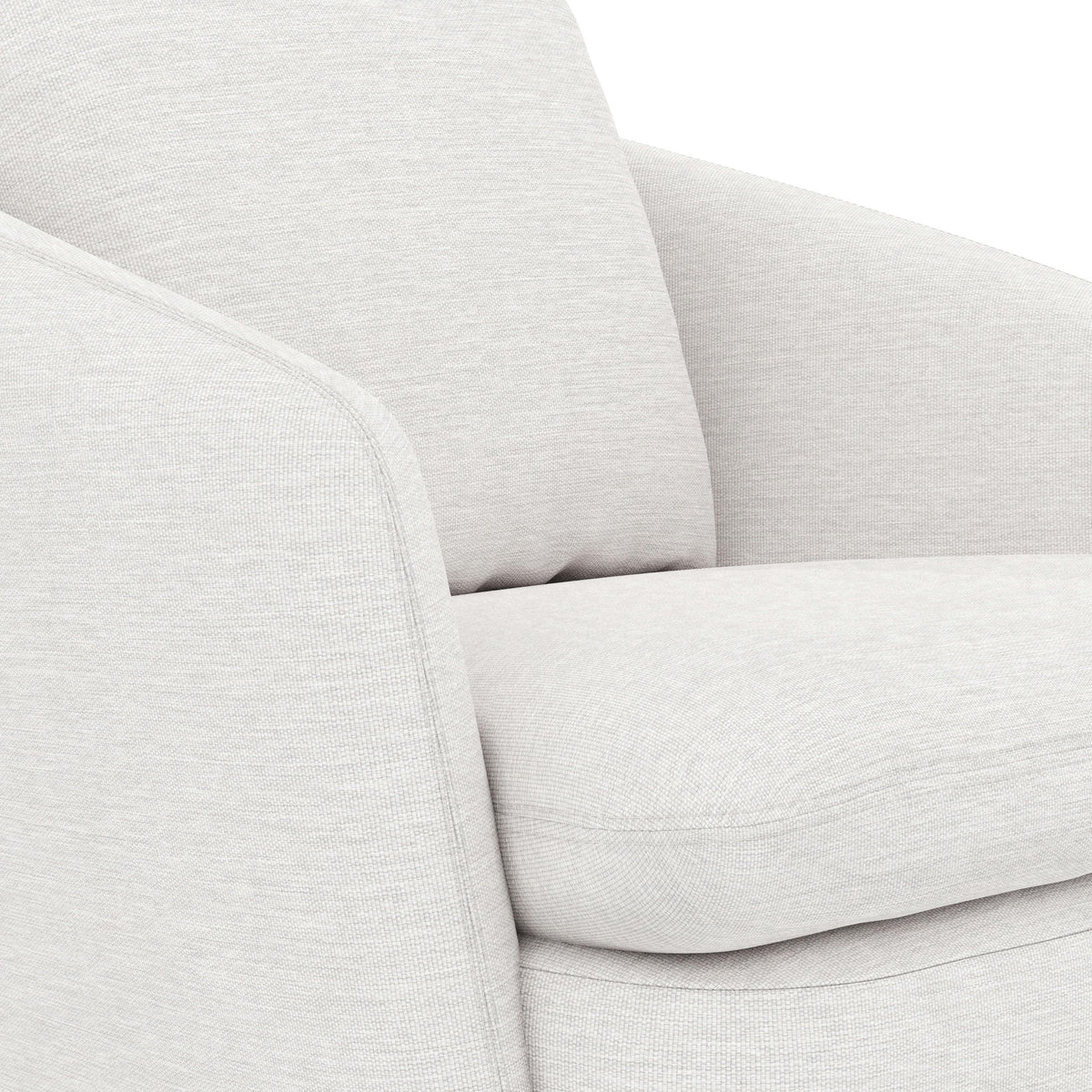 Leigh 33" Swivel Lounge Chair - Silver Ivory