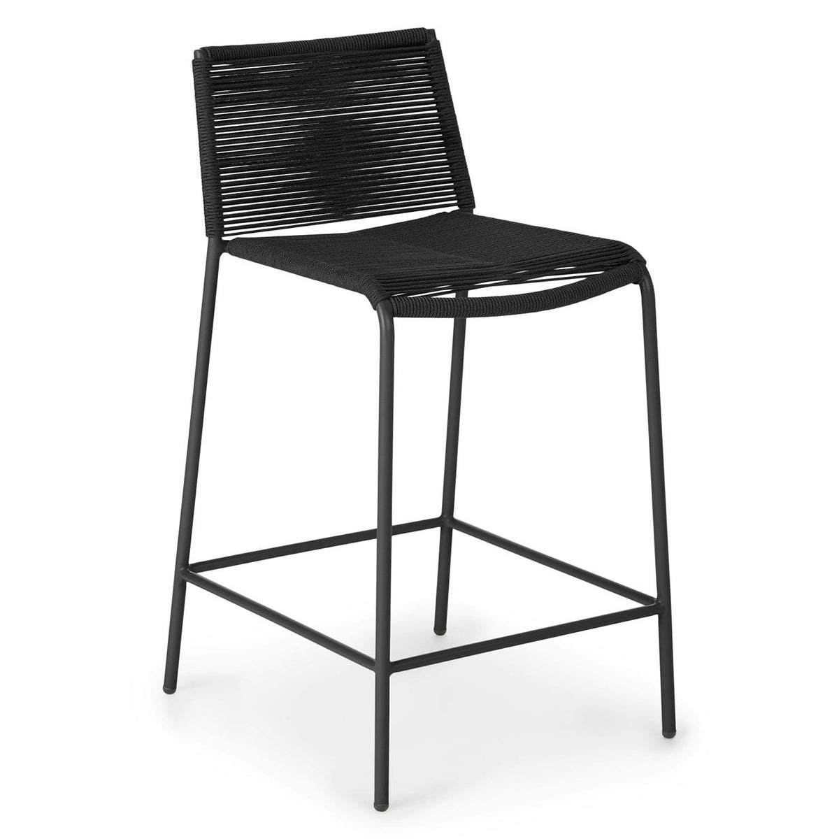 Zina Outdoor Counter Stool - Ember Black
