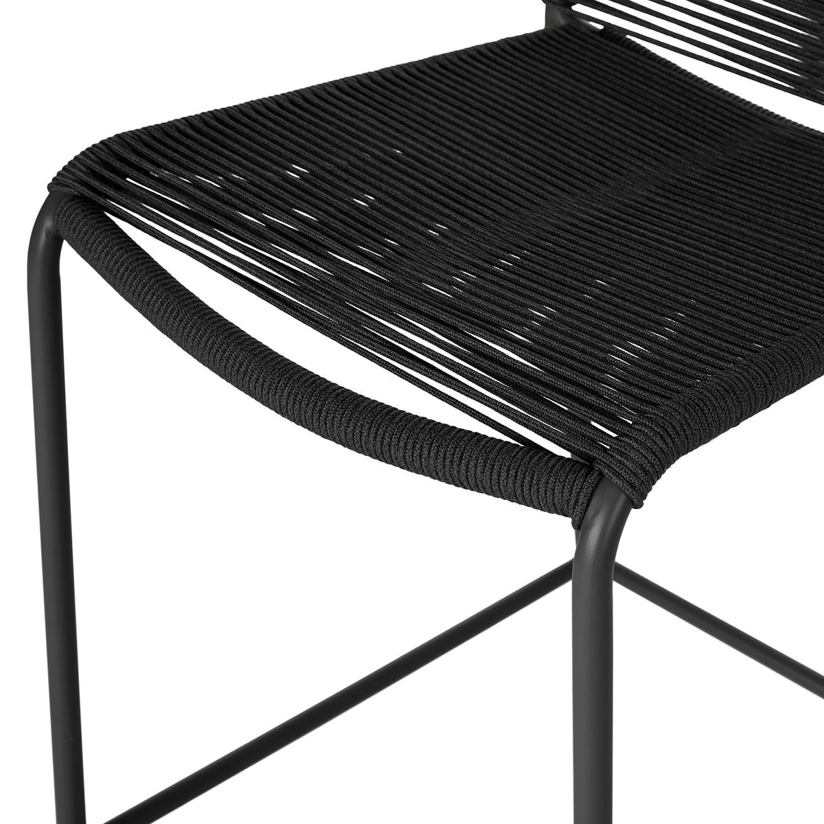 Zina Outdoor Counter Stool - Ember Black