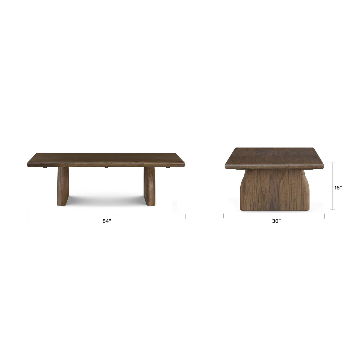 Lloyd 54" Coffee Table - Warm Brown