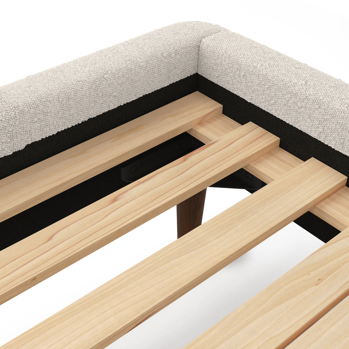 Kayra King Upholstered Bed - Ivory Bouclé