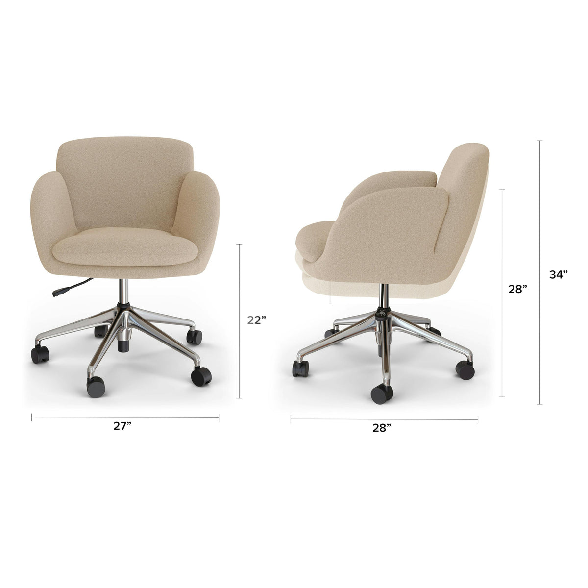 Bea Office Chair - Ratine Buff