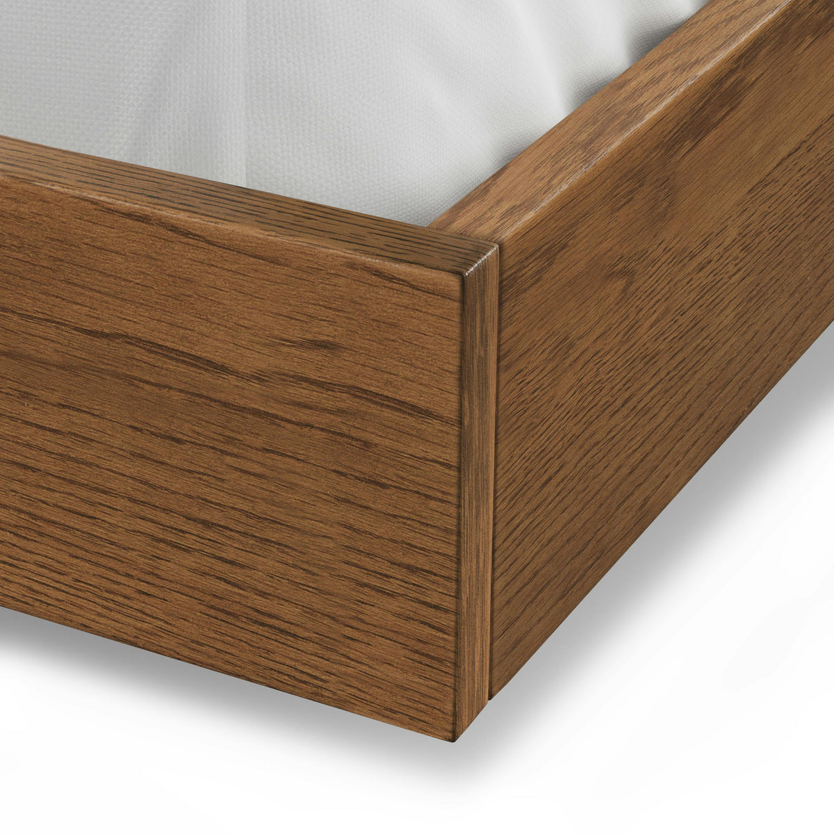 Basi Queen Bed Frame - Smoked Oak