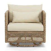 Robbi 32.5" Outdoor Swivel Chair - Dravite Ivory