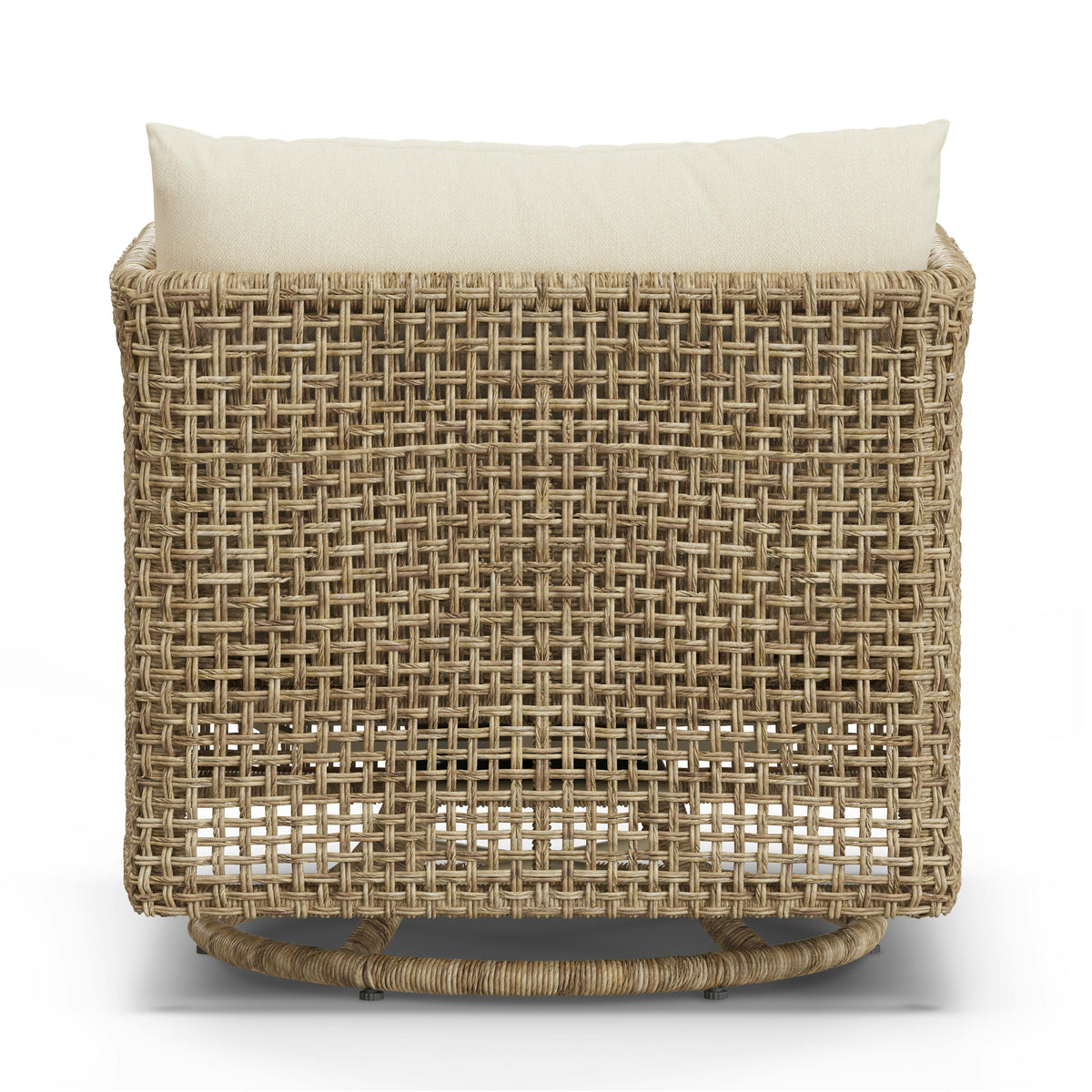 Robbi 32.5" Outdoor Swivel Chair - Dravite Ivory