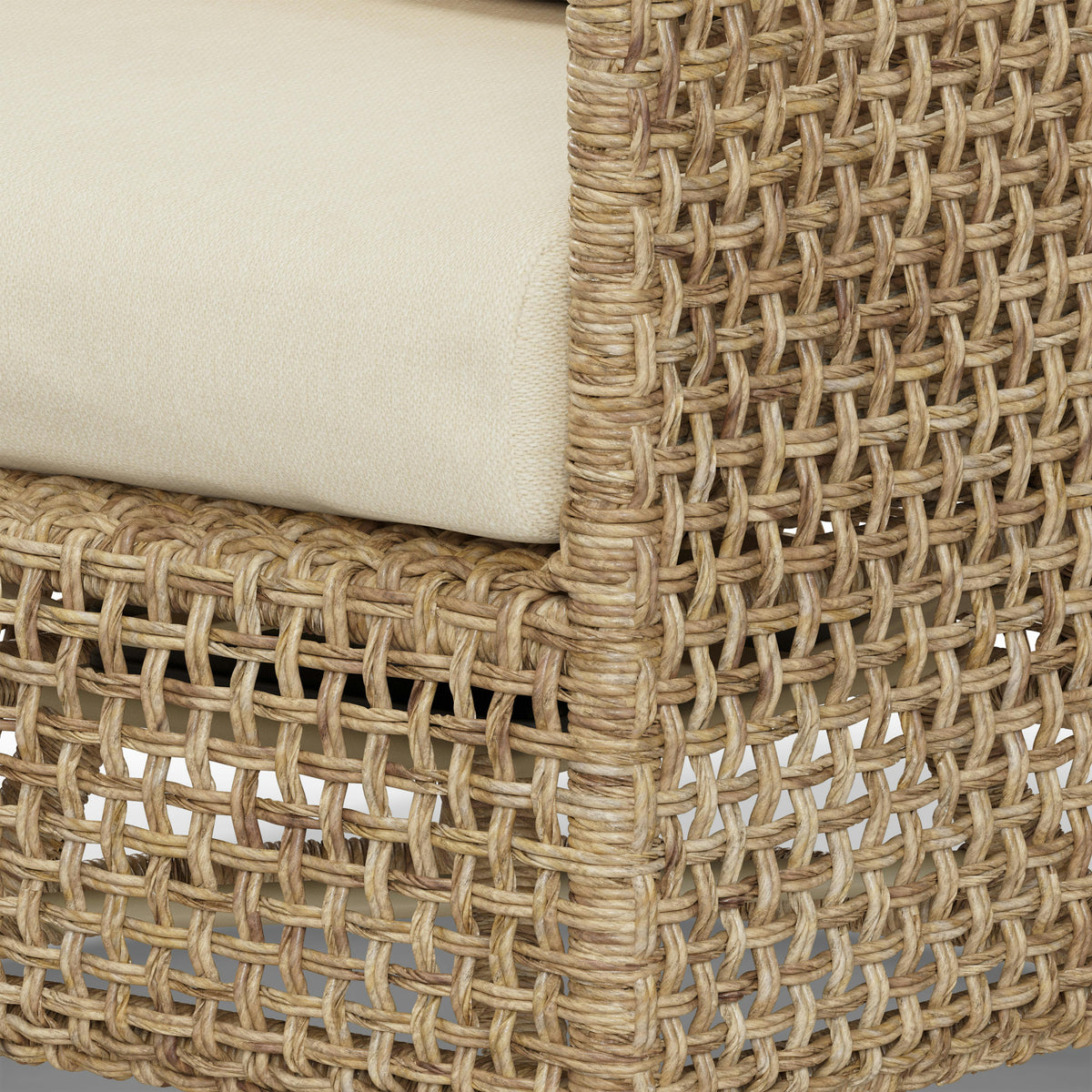 Robbi 32.5" Outdoor Swivel Chair - Dravite Ivory
