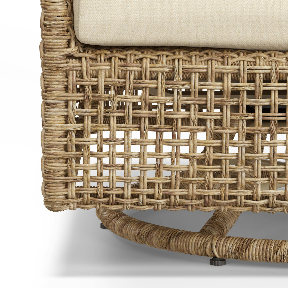 Robbi 32.5" Outdoor Swivel Chair - Dravite Ivory