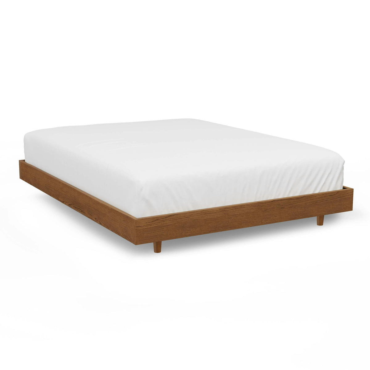 Basi Queen Bed Frame - Smoked Oak
